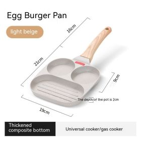 Convenient Omelet Tool Three-in-one Non-stick Pan (Color: White)