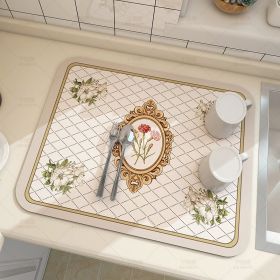 Kitchen Household Dining Table Table Wash-free Mat (Option: Rose Knight-5060cm)